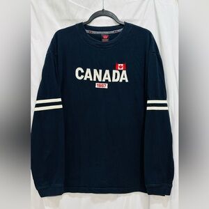 True North‎ Navy Canada Long Sleeve Crew Neck  Size XL